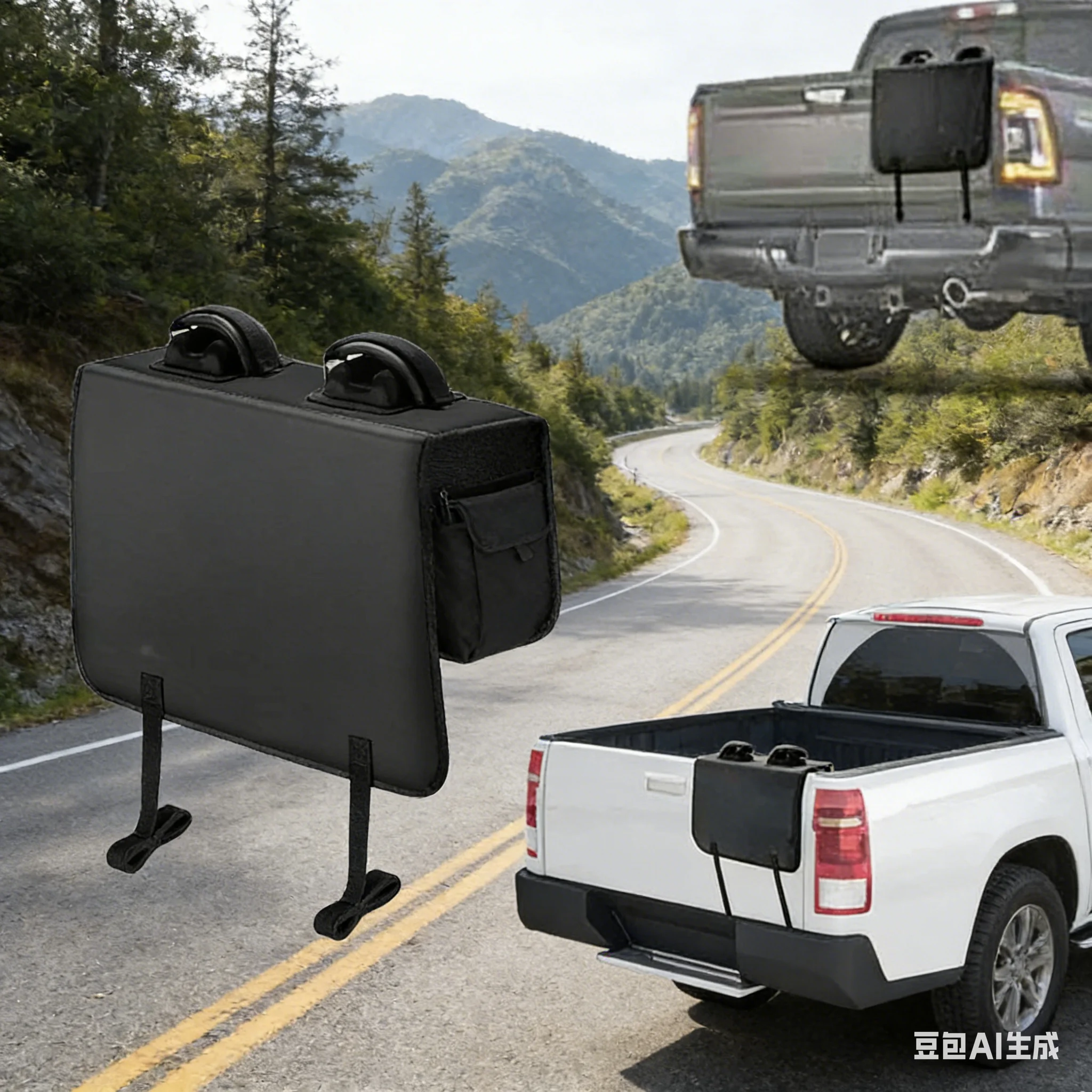 

Защитная накладка на заднюю дверь пикапа для крепления велосипеда, водонепроницаемый материал, защитный чехол для велосипеда из жемчужного хлопка, защитная накладка на задний бампер