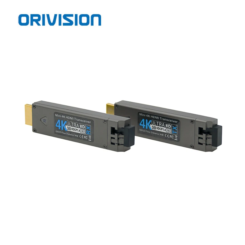 Mini 1KM HDMI a extensor de fibra 4k30 YUV444 10Gbps personalizado 20km extensor HDMI de fibra óptica