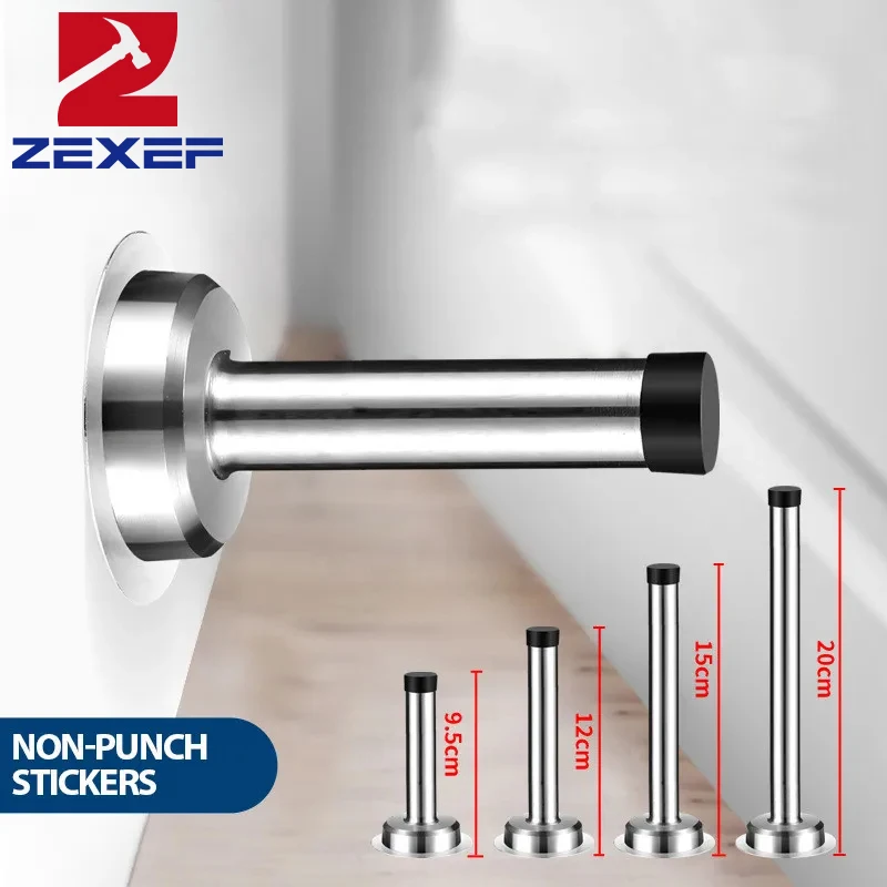 ZEXEF المطاط الفولاذ المقاوم للصدأ الباب سدادة باب الحمام وقف الثقيلة جدار جبل الوفير غير المغناطيسي حامل الباب الصيد الباب #1
