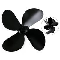 Fireplace Stove Fan Airflow 4-Blade Heat Powered Stove Fan Blades Stove Fans Blades Gas Wood Log Burners Fireplace Fan Blade