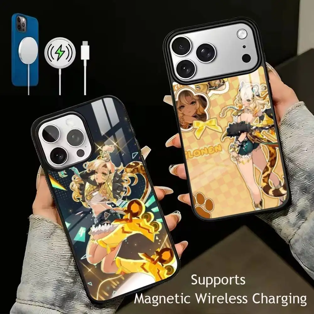 Game Cool cute Genshin Xilonen  Phone Case For iPhone17,16,15,14,13,12,11 Plus,Pro Allows magnetic wireless charging