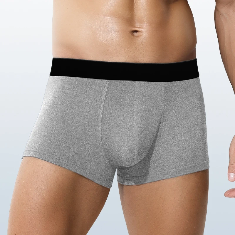 Men's underwear wholesale, European and American cross-border ice silk English size four-corner pants, large size underpants