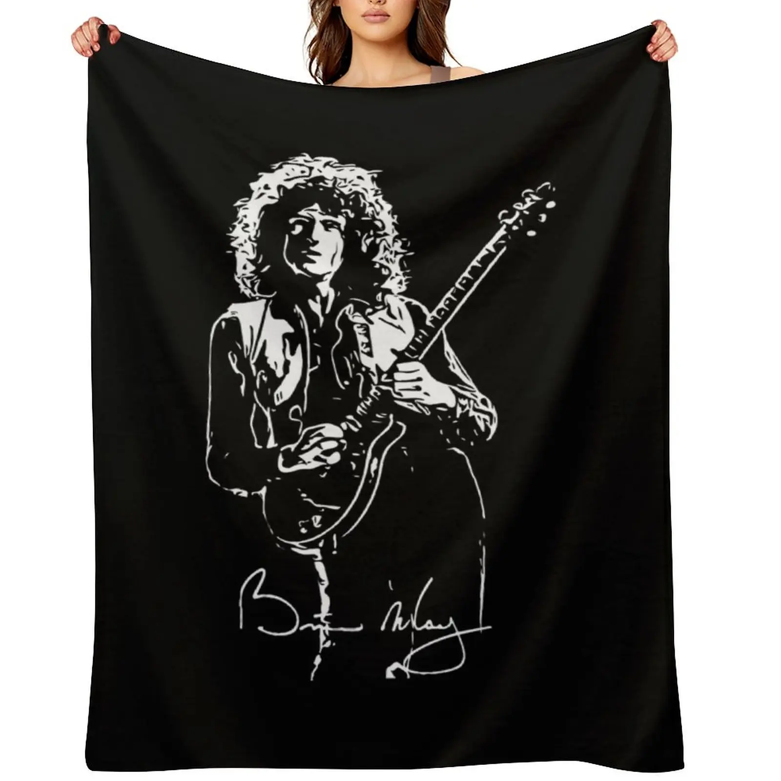 

Brian May Throw Blanket warm winter Bed linens Sofa Furry Blankets