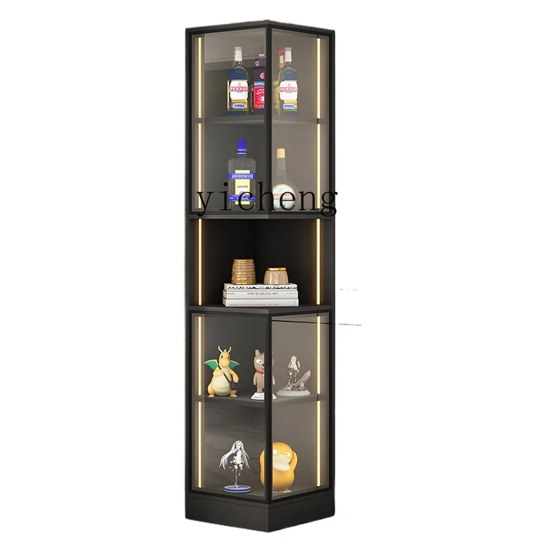 TQH Corner Locker Living Room Corner Storage Locker Corner Display Cabinet