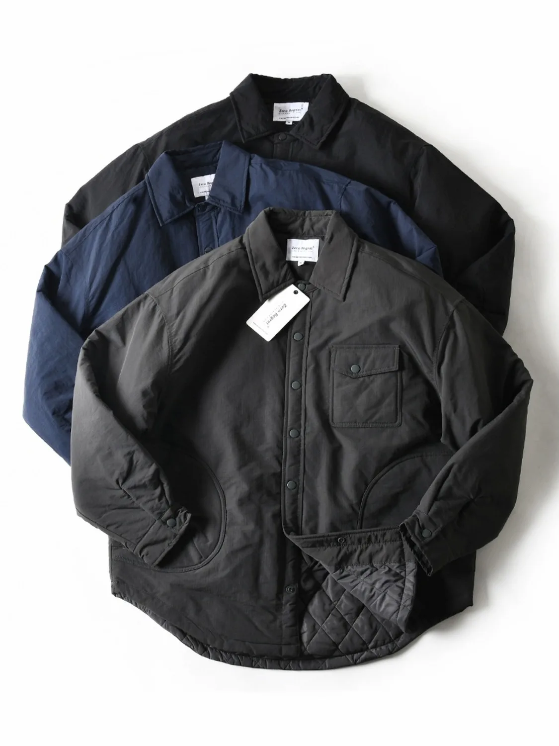 

Thi Warm Cotton Jaet Men's American Retro Trendy Workwear Jaet Simple Sewing Windproof Cotton Clothes for Youth