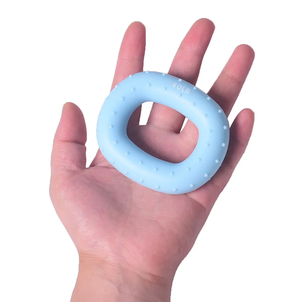 قطعة واحدة من قابض اليد المصنوع من السيليكون الفاخر بوزن 40 رطلًا، تصميم مريح نونسليب لتمارين إصبع المعصم والساعد #1