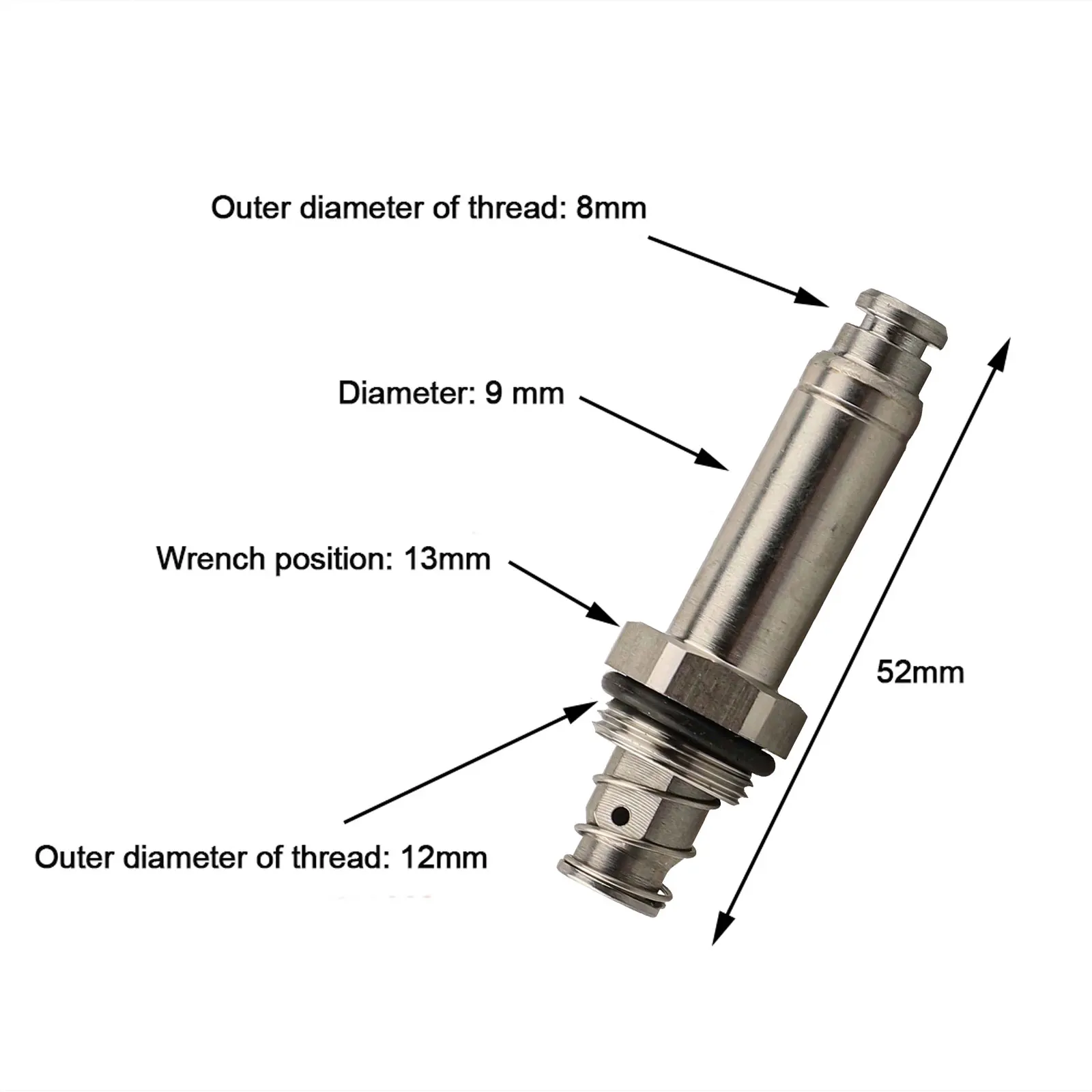 1pc Regolatore di anidride carbon per auto Riduzione della pressione Solenoide Elettrovalvola pneumatica Bobina in acciaio inossidabile per acquario