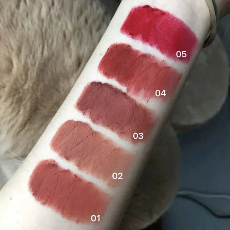 Hyntoor Zwart Konijn Macaron Retro Zachte Mist Lip Modder Antiaanbakbeker Lipgloss Langdurige Make-Up