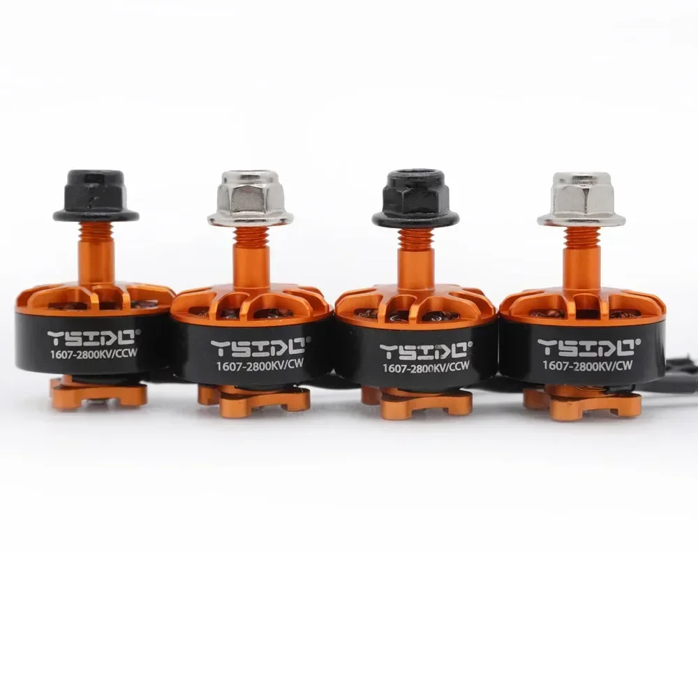 

4Pcs 1607 Motor sin escobillas 2800KV 3850KV CW/CCW 2-4S Lipo para Dron de carreras de control remoto de largo alcance Frees