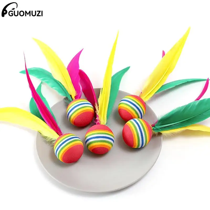 1/5pcs Outdoor Badminton Ball Set Children Rubber Shuttlecock Feather Shuttlecock For Beach Kids Children Game Physical Exercise