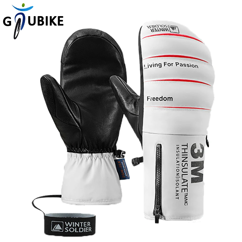 

GTUBIKE Ski Gloves Outdoor Sports Cycling Warmth Waterproof Touch Screen Non-slip Wear-resistant Thickened Running Skiing Gloves