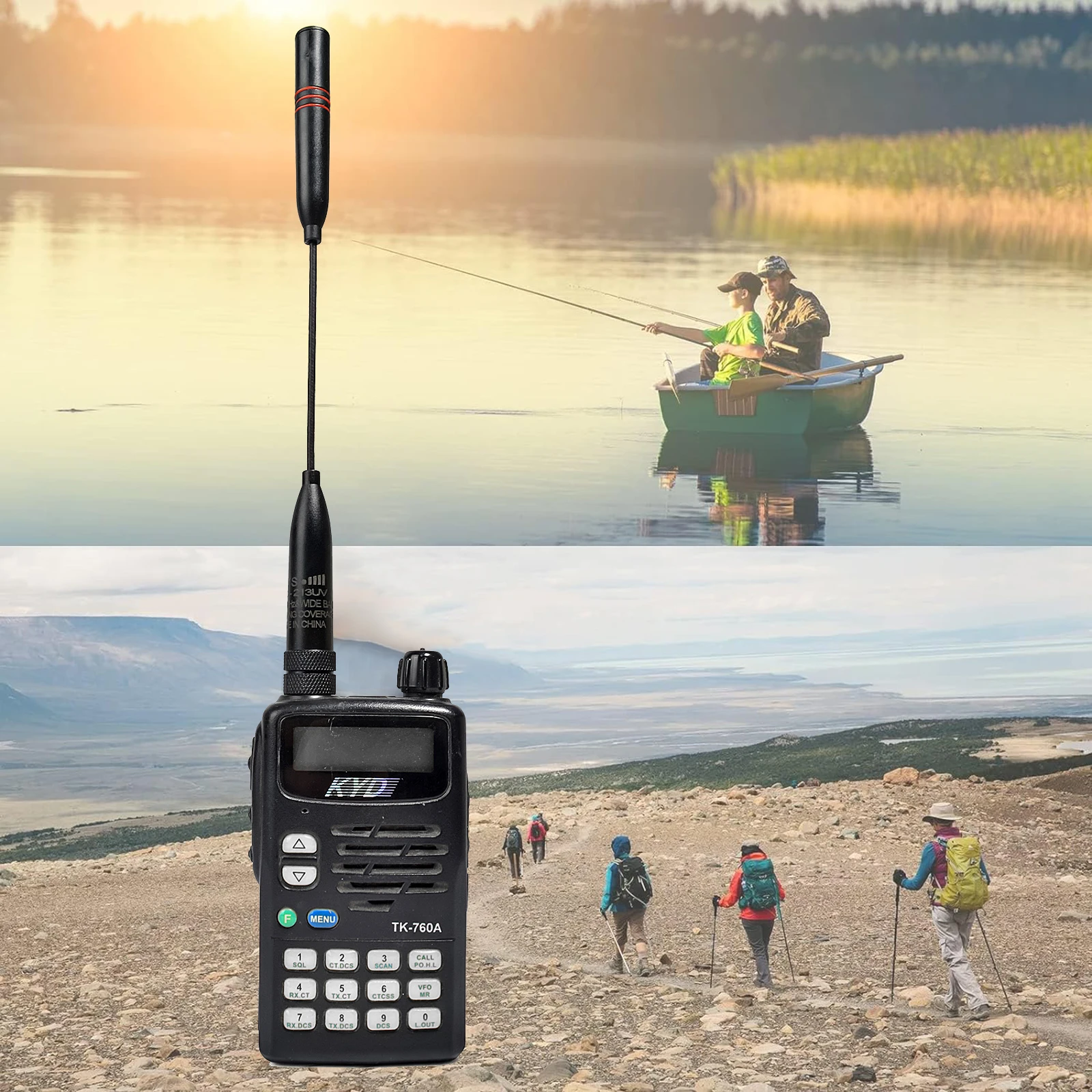 هوائي لاسلكي، ثنائي النطاق 150/430 ميجا هرتز SMA ذكر هوائي سوط ناعم لراديو YAESU VX-1R VX-2R VX-3R Baofeng BF-UV3R اتجاهين