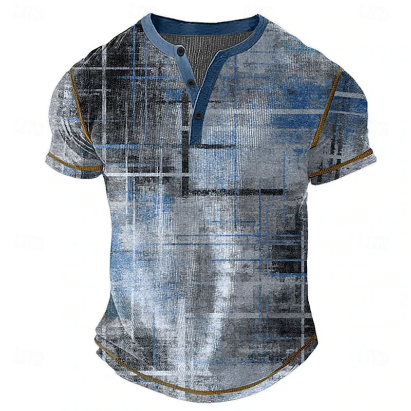 Herren Atmungsaktives Sommer-Poloshirt Outdoor Freizeit Sport Kurzarm-T-Shirt V-Ausschnitt Design Alltägliche Ausgehmode Oberteil – Detail 3