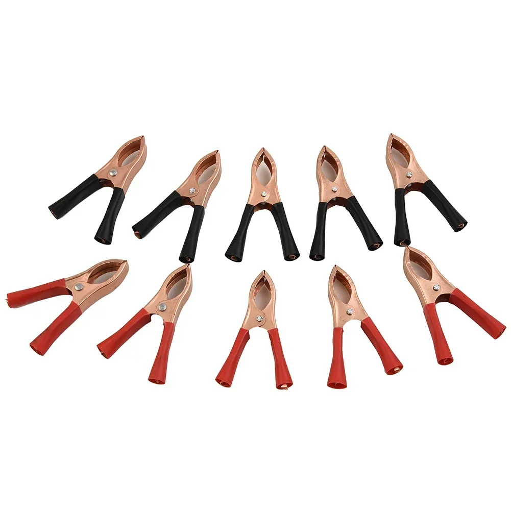 2Pcs 30ARed + Black 70mmCrocodile Car Caravan Van Battery Test Lead Clips Best Promotion Clips Connector Plug Power