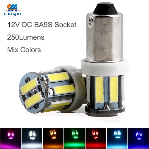 Imagen 2 del producto 10 Uds BA9S 434 T4W 10 LED 7020 SMD H6W luces de lectura interiores de coche lámpara de techo DC 12V 24V LED de estacionamiento placa de matrícula DRL