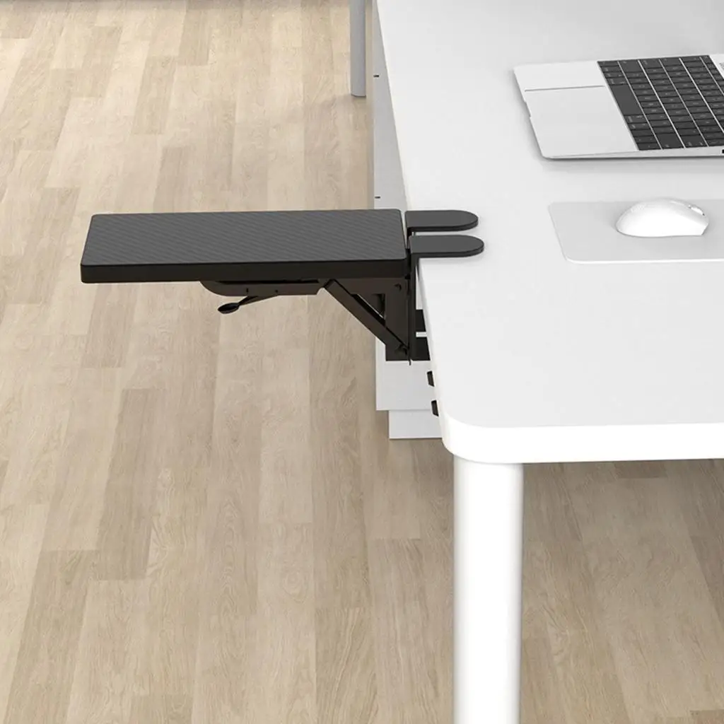 Wood Computer Arm Rest for Desk Folding Computer Desk Extender for Desk Black