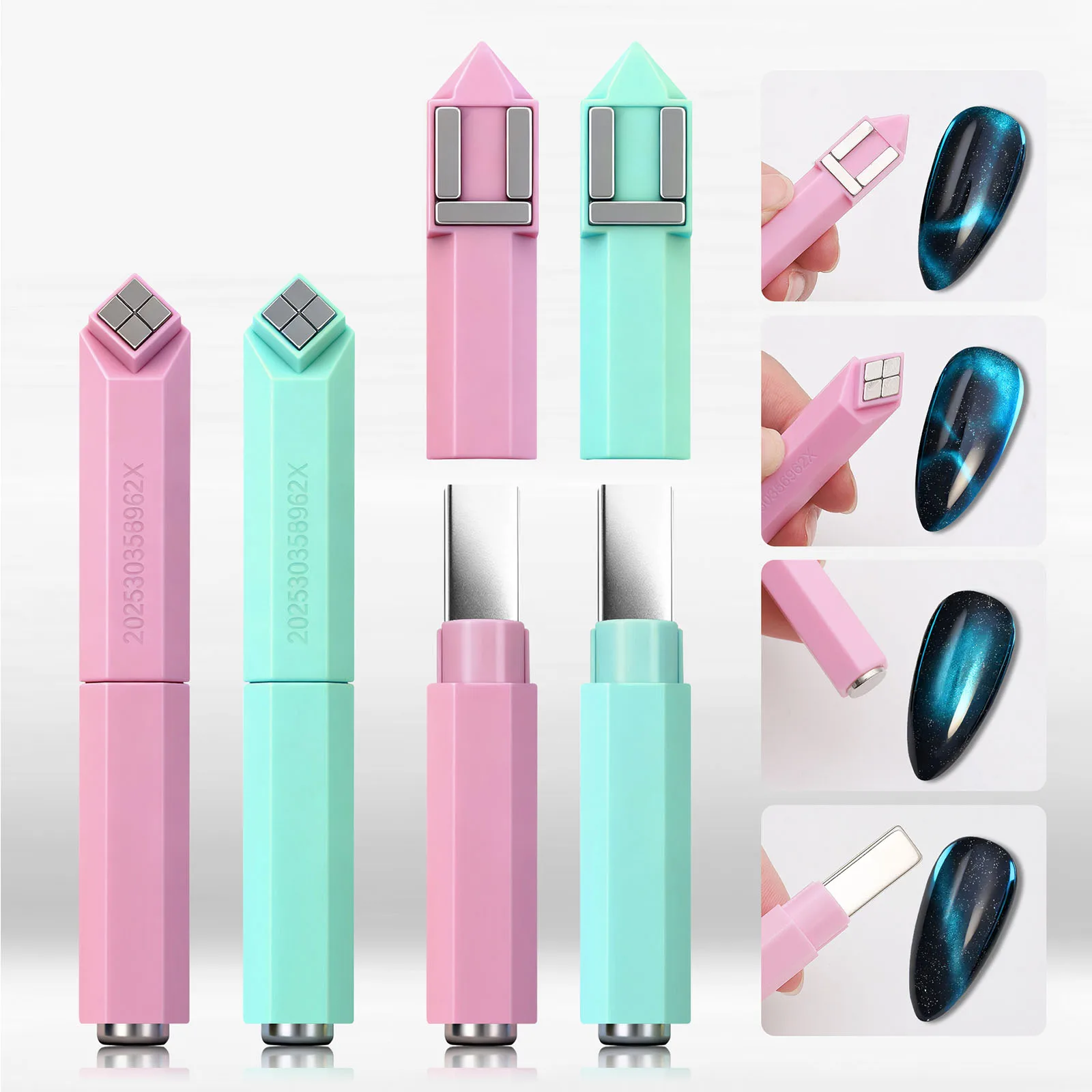 Outil magnétique multifonction 4 en 1 pour Nail Art, bâton magnétique 3D à quatre feuilles pour vernis Gel œil de chat, pour Salon de manucure, bricolage
