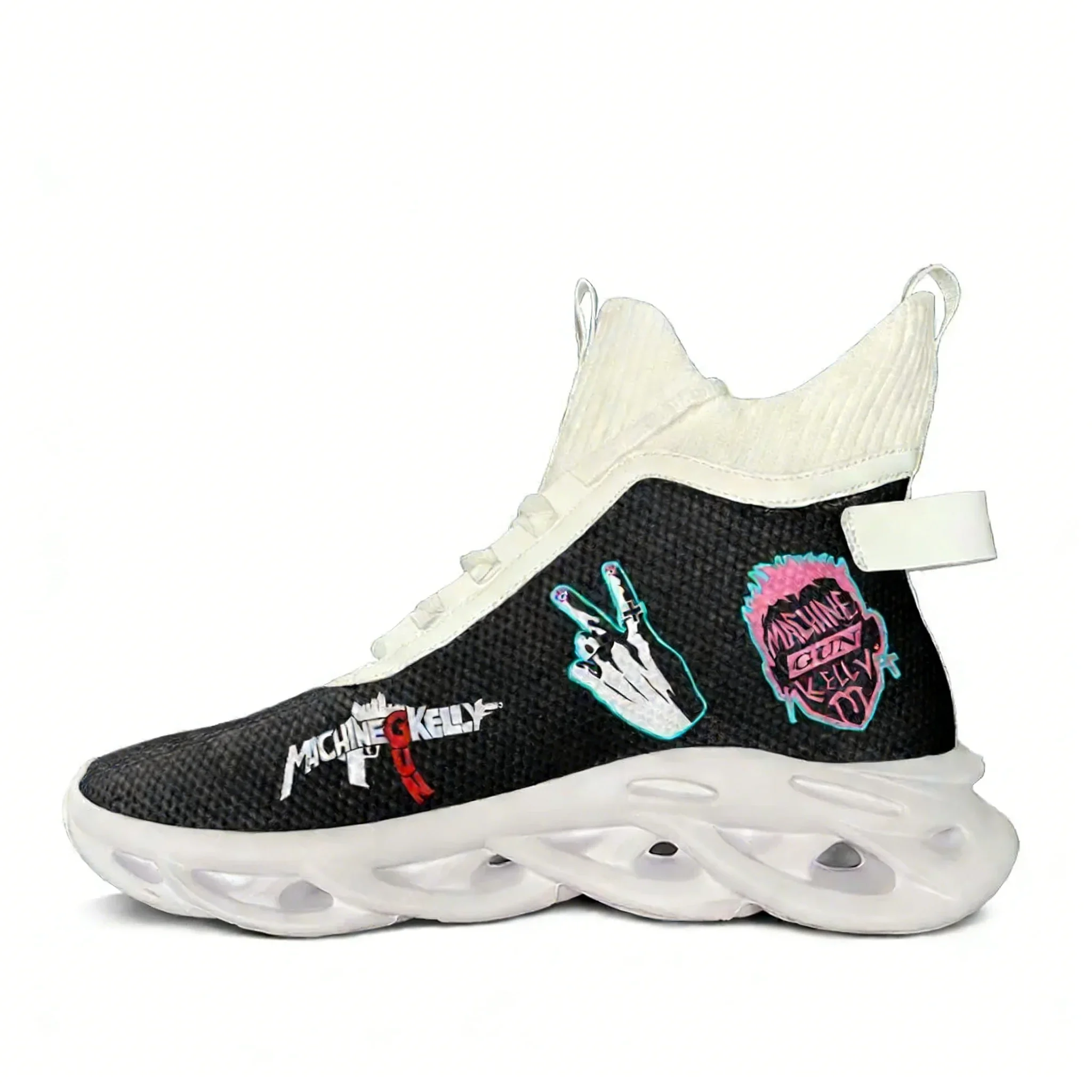 

M-Machine Gun K-Kelly MGK High Top Flats Sneakers Mens Womens Hiking Sneakers Travel Mountaineering Lightweight Running Shoe