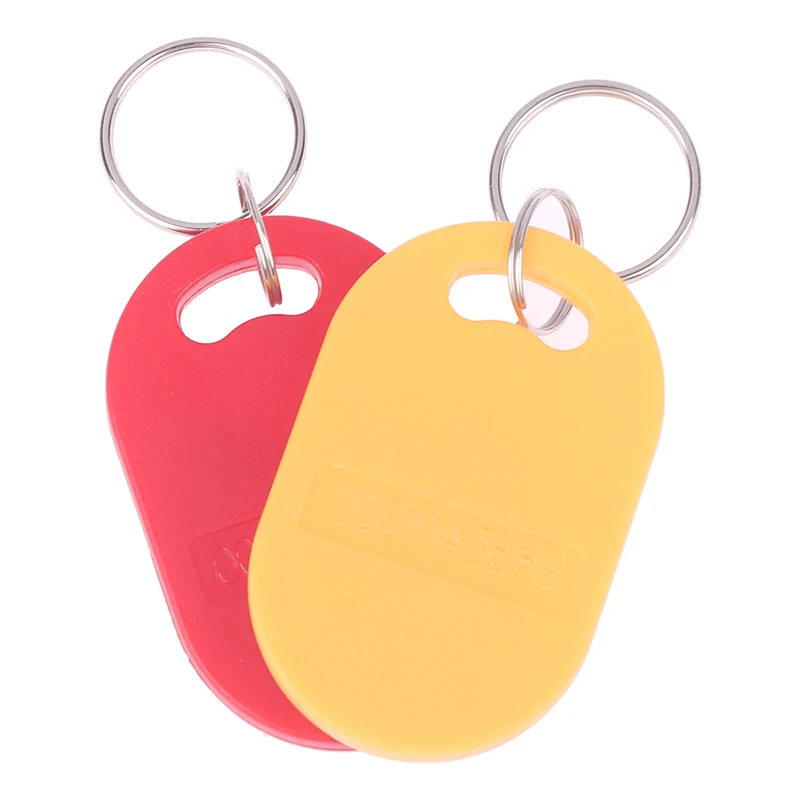Dual Chip Frequency RFID Key Tags, IC mutável e ID, Keyfob Composto Regravável, 125KHZ, T5577, 13.56MHZ, 1Pc