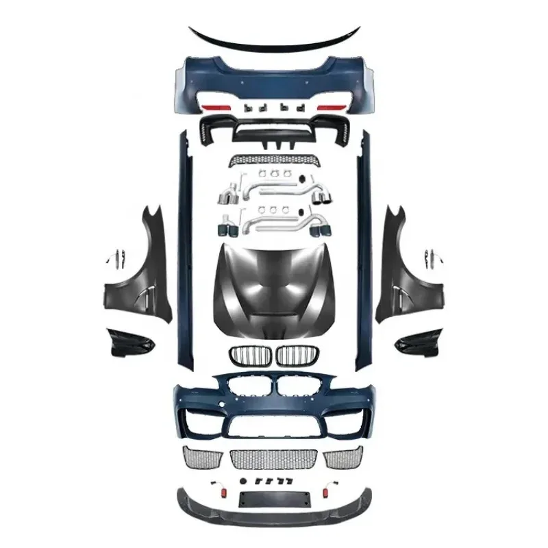 

Factory hot selling f10 body kit 12-17 F10 upgr to M4 front and rear bumper with grille body kit side skirts hood