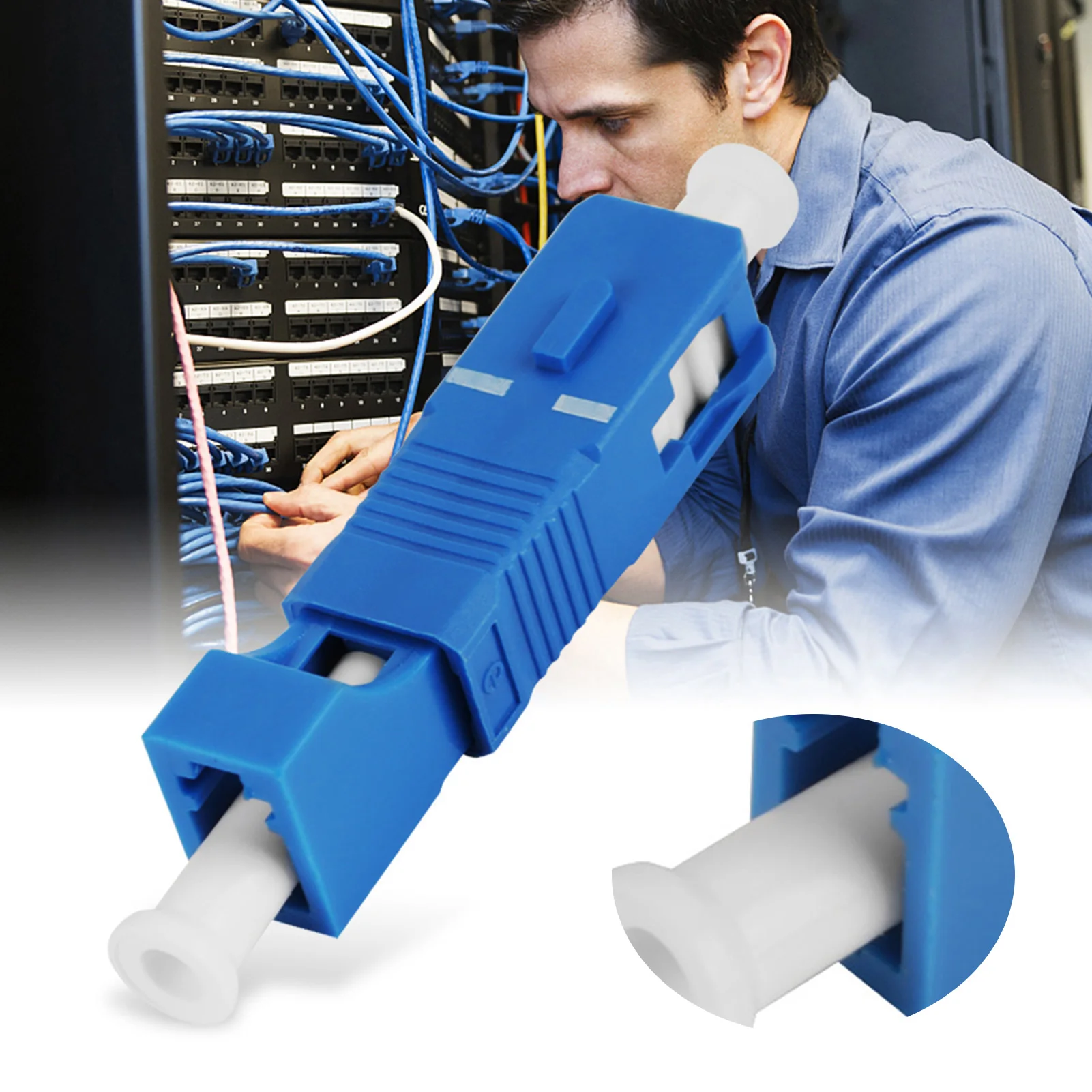 

Оптический преобразователь SC в LC Оптический адаптер SC «папа» на LC «мама» Одномодовый преобразователь оптического адаптера