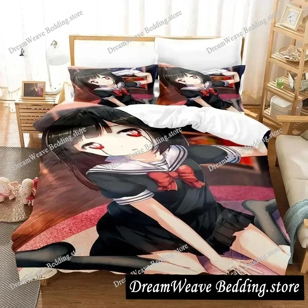 3D Printed Anime Magical Girl Site Bedding Set Boys Girls Twin Queen Size Duvet Cover Pillowcase Bed Kids Adult Home Textile