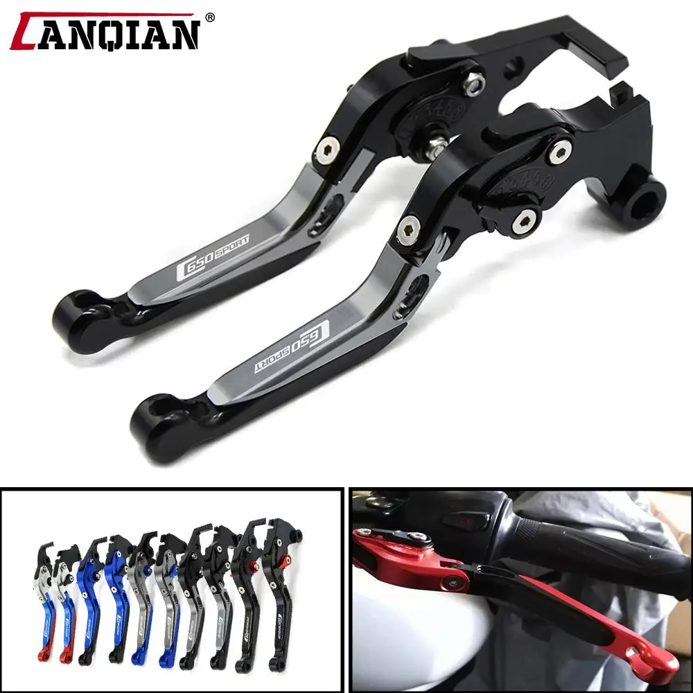 

CNC Motorcycle Clutch Brake Lever Foldable Extendable Adjustable Aluminum Levers For BMW C650Sport C650 Sport 2015 2016 2017