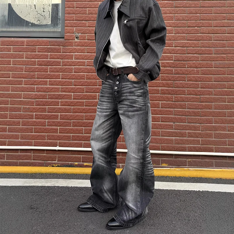 WTHT Fashion 2026 Summer Men's Wash Do Old Loose Denim Pants Vintage American Style High-waisted Wide Leg Jeans Male 2A3125