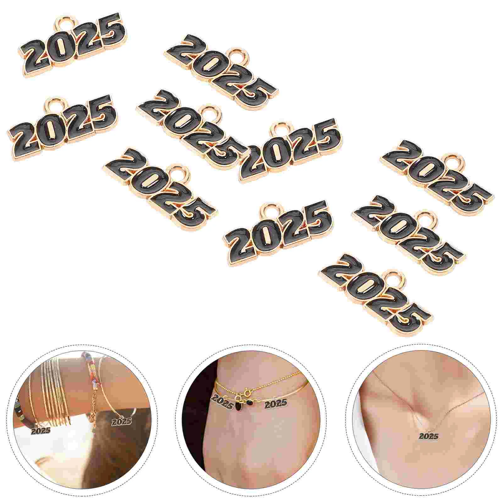 

20 Pcs 2025 Pendant Christmas Decor Style Pendants Charm New Year Charms