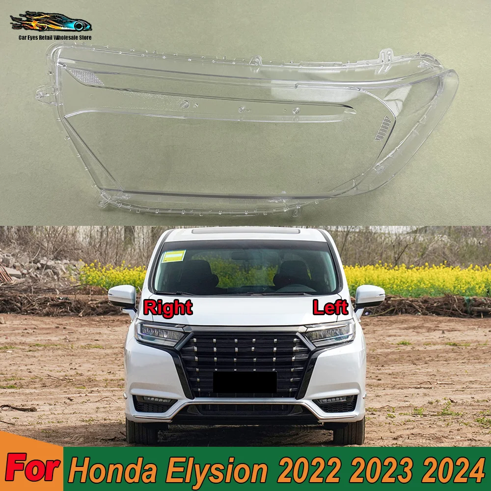 For Honda Elysion 2022 2023 2024 Headlamp Lamp Shell Transparent Mask Headlight Cover Lens Plexiglass Replace Original Lampshade