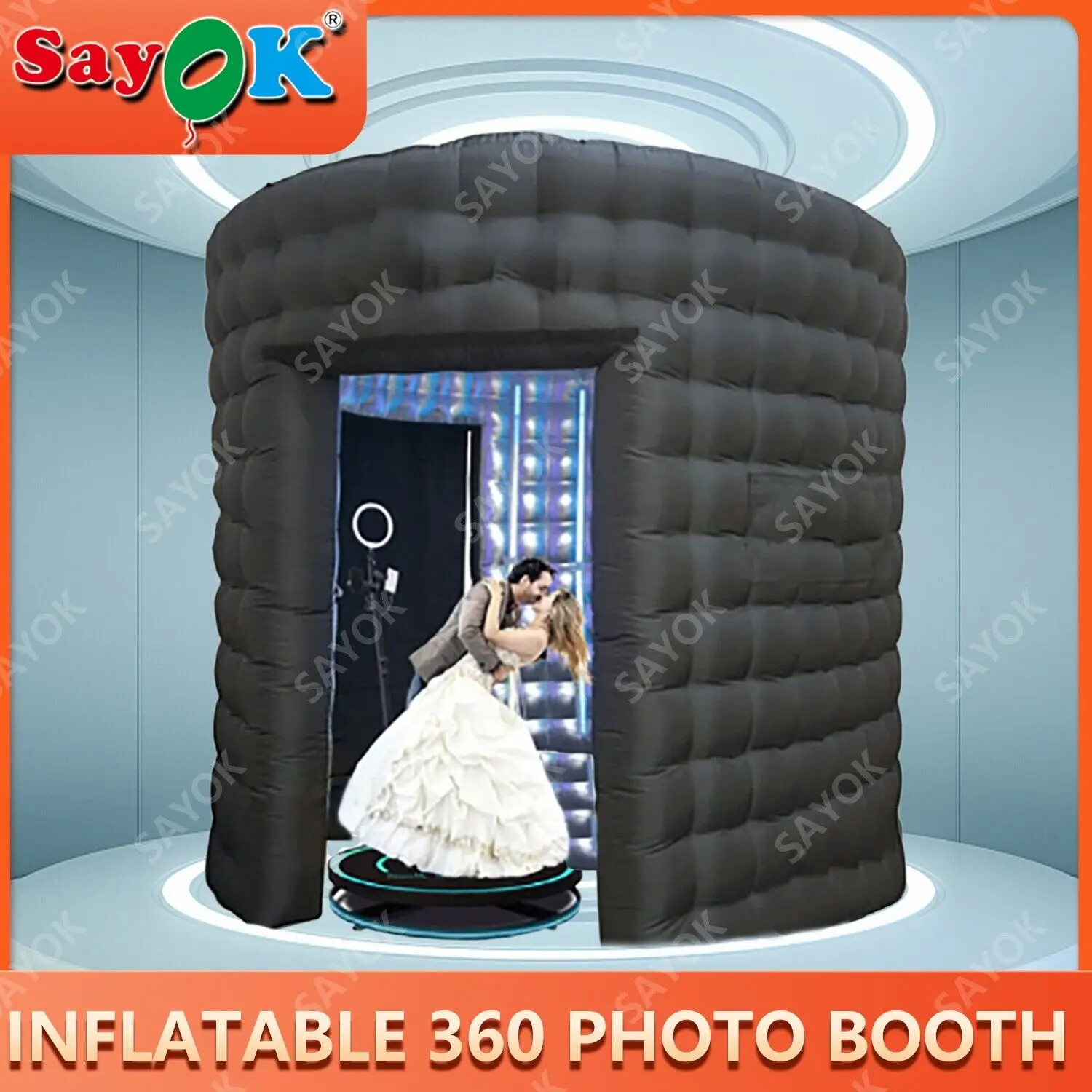 SayOk Inflatable Photo Booth Inflatable Photo Background Shooting Tents for 360 Photo Booth Machines Party Wedding Birthday