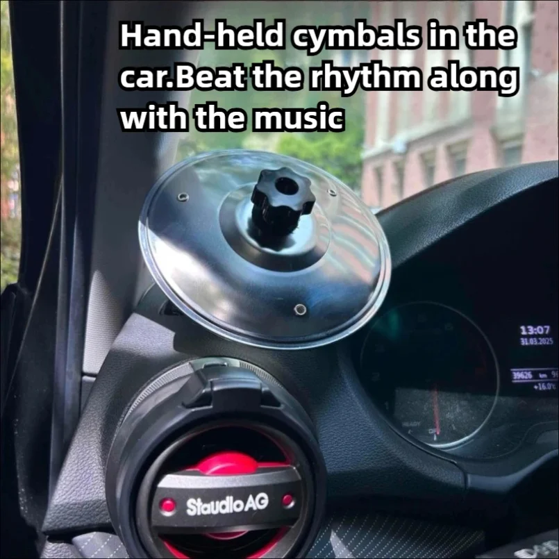 Portable car handheld cymbals, car air conditioning exhaust port decoration, drum cymbal design, tapping rhythm