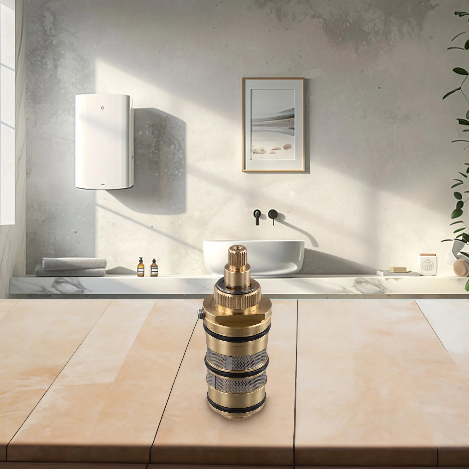 For Bathroom Upgrade Shower Mixing Brass Core As Shown In The Picture Precision Copper Element Safety Override 38 C