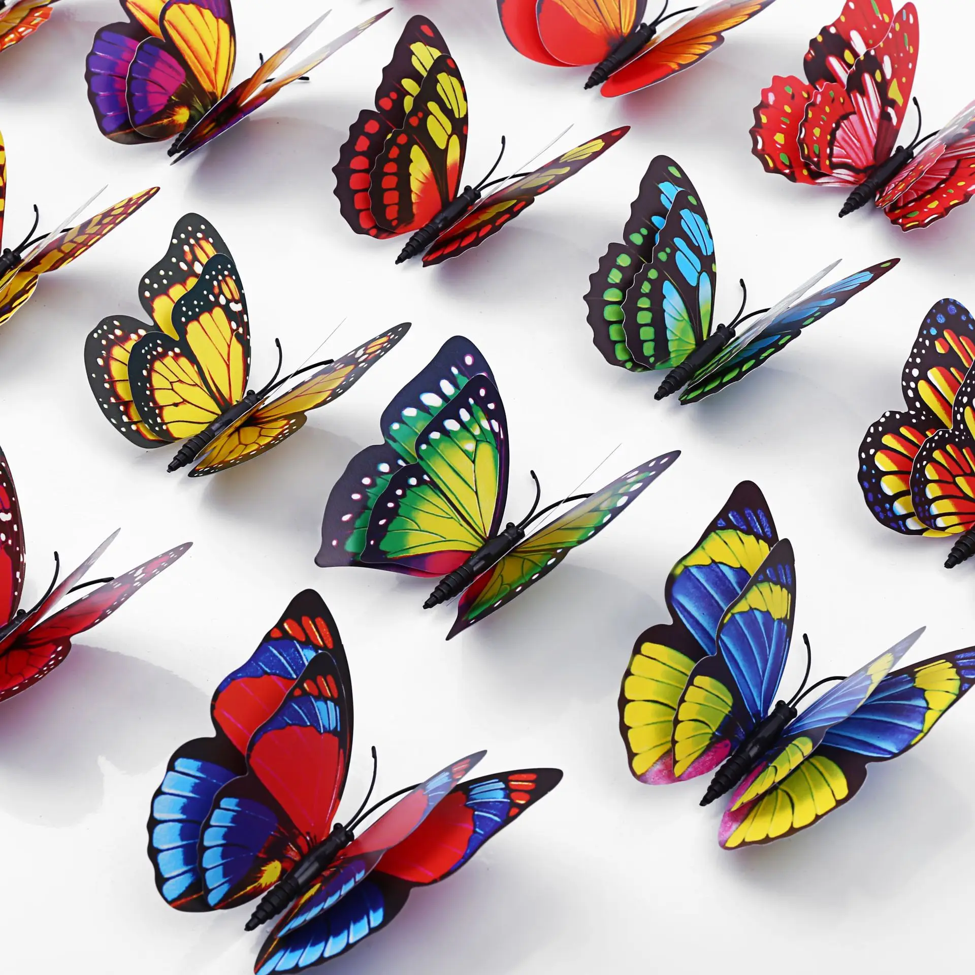 10Pcs 7/9/12cm Butterflies 3D Simulation Animals Accessories Micro Landscape Decoration Wall Decor DIY Outdoor Fridgin Magnets