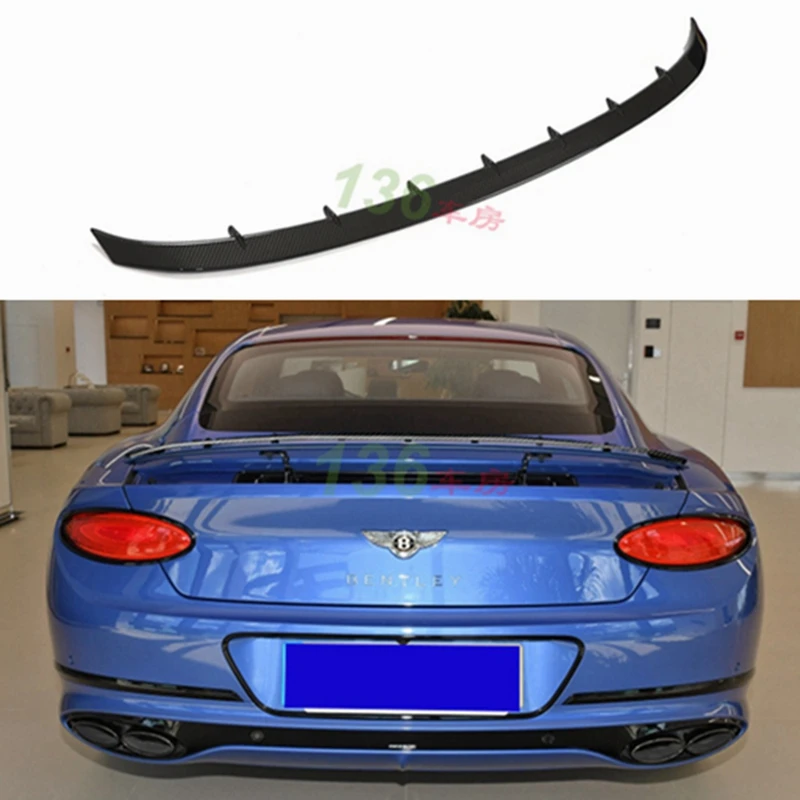 For Bentley Continental Tail Wing Modified GT Dry Carbon Fiber Rear Spoiler Trunk Wing 2018-2021