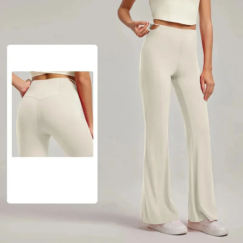Slimming And Micro Flared Yoga Pants, Sexy And Versatile, Casual, Small And Tall, Bell Shaped Pants, High Stretch Fitness