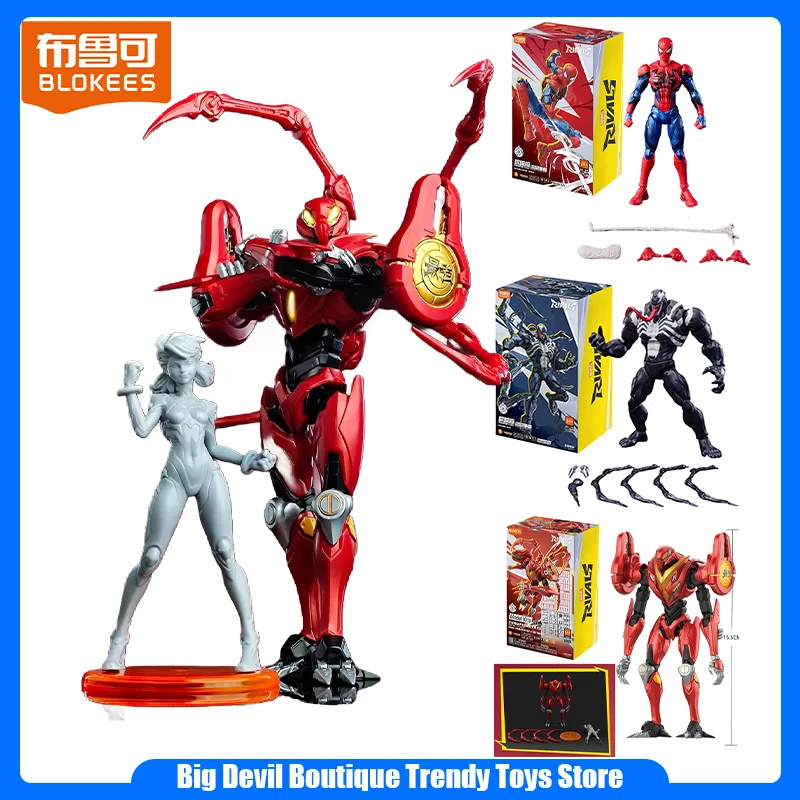 

BLOKEES Spider Man Venom Peni Parker CHAMPION CLASS Version Action Figure Joint Movable Assembled Movie Model Toys Gift