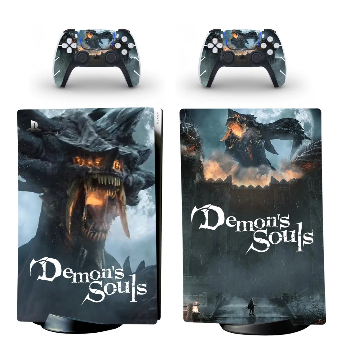 ゲーム デーモンズソウル PS5 デジタルスキン ステッカー デカール カバー コンソールとコントローラー用 PS5 スキン ステッカー ビニール