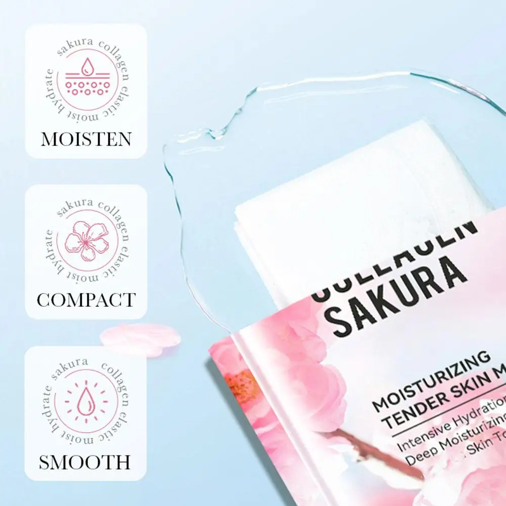 Sakura-Masque hydratant au collagène pour le visage X0W6, soin en profondeur, nettoyage à 2024 des points noirs, nouveauté