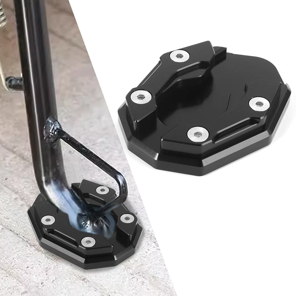 Suporte Lateral de Alumínio Universal para Motocicleta, Extensor de Pé, Placa de Apoio para Modificação de Motocicletas