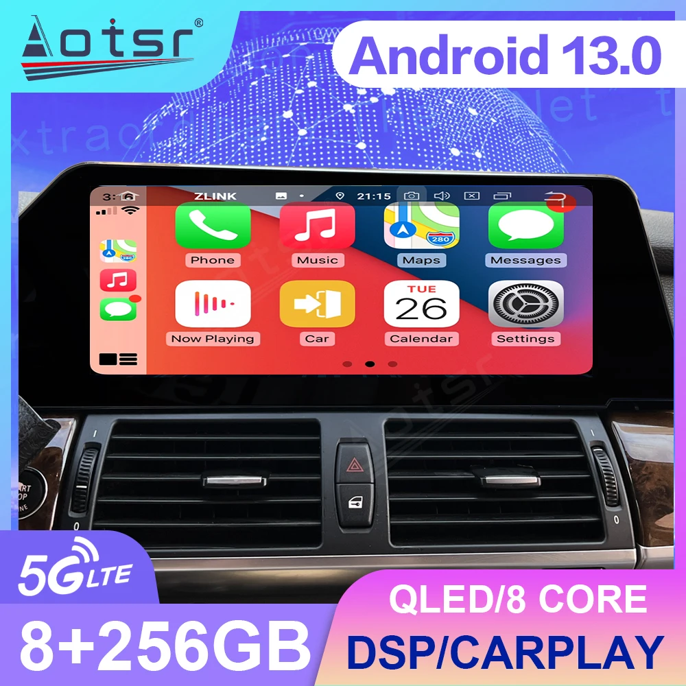 Drahtlose Apple CarPlay Android 13,0 Auto Auto Multimedia Für BMW X5 X6 E70 2007-2013 CCC CIC Radio GPS 4G Auto Radio