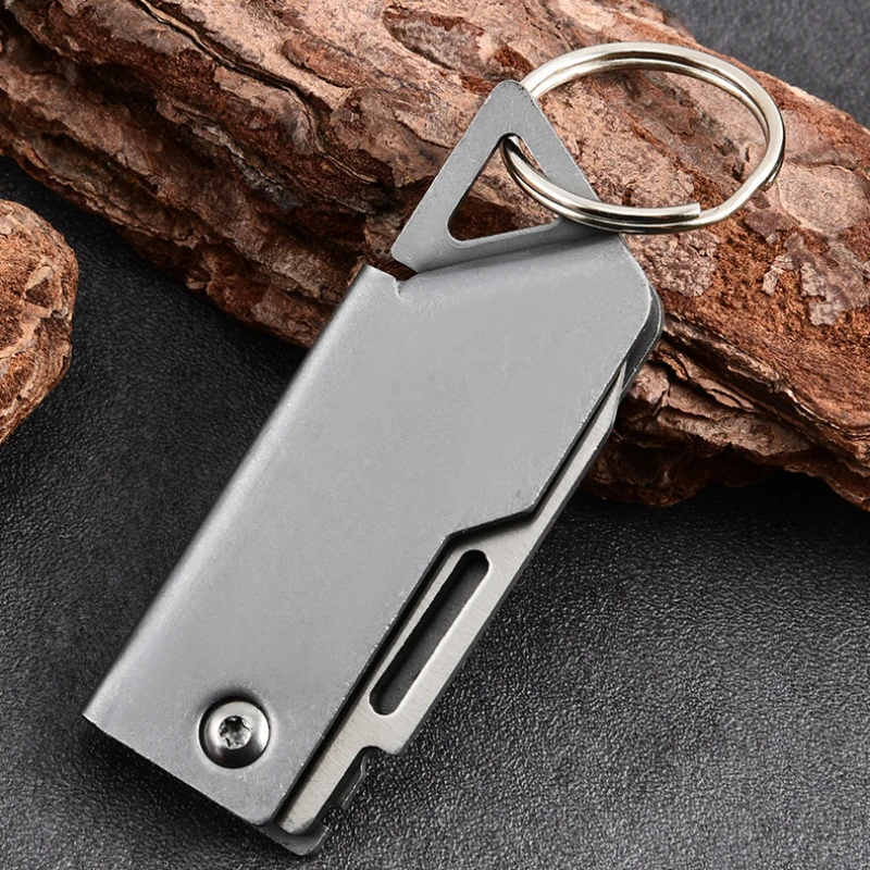 Mini Portable Folding Pocket Knife, Stainless Steel Blade, Keychain, Decoration, Holiday Gift, Travel Camping Tool image 5