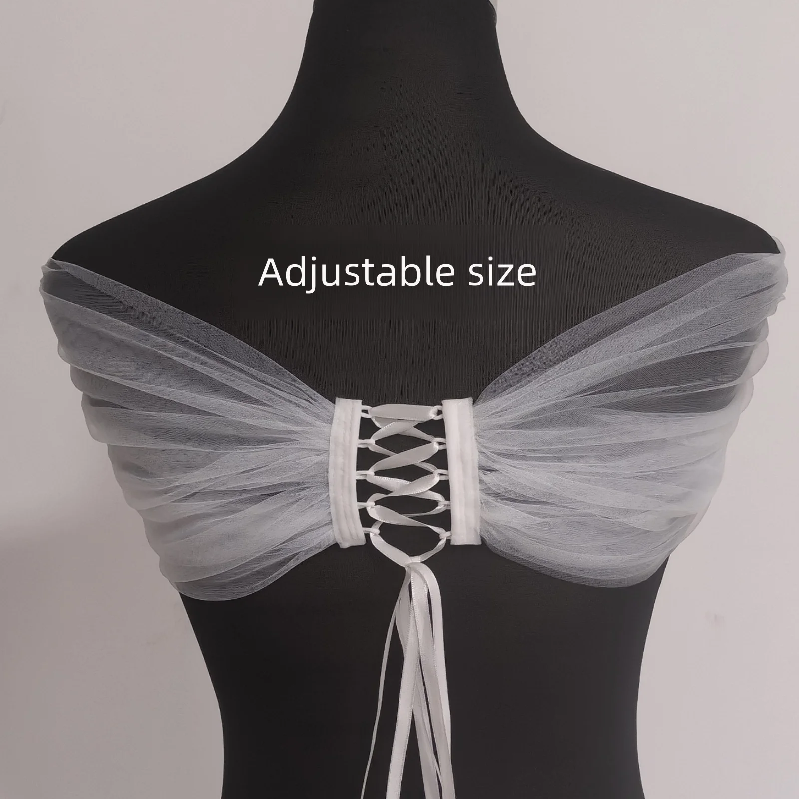 VG73 Bride Wrap Set Detachable Sleeve Bridal Shoulders Wedding Cover Party Bolero Woman Transparent Jacket Removable Gloves