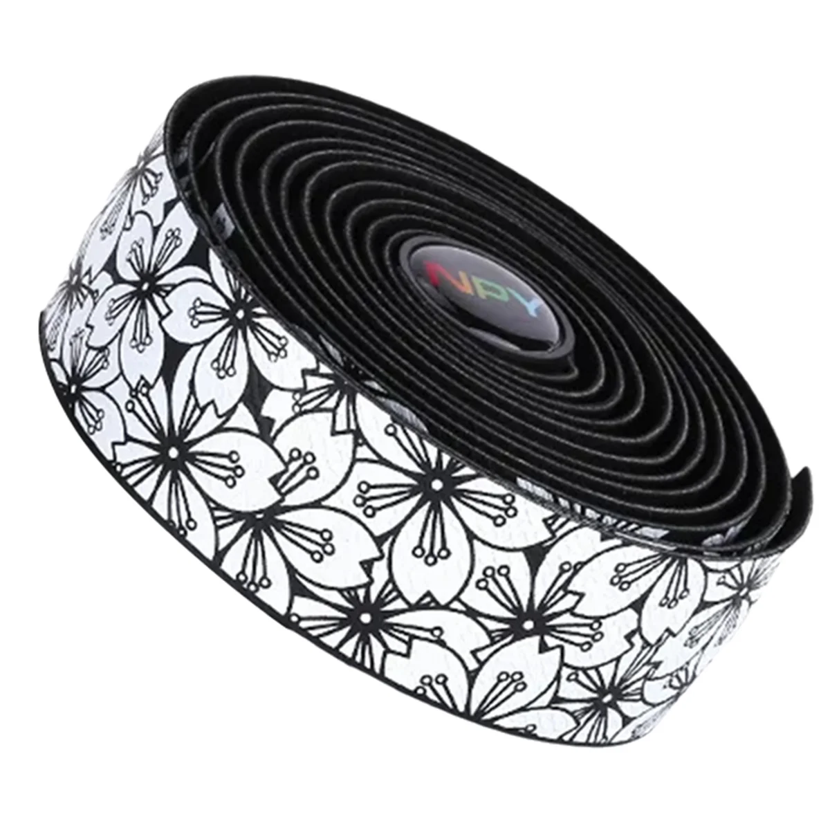 AB31 Bike Bar Tape -Pattern Road Bicycle Handlebar Cover Bike Handles Strap Anti Slip Shock Handles Tape Black-White