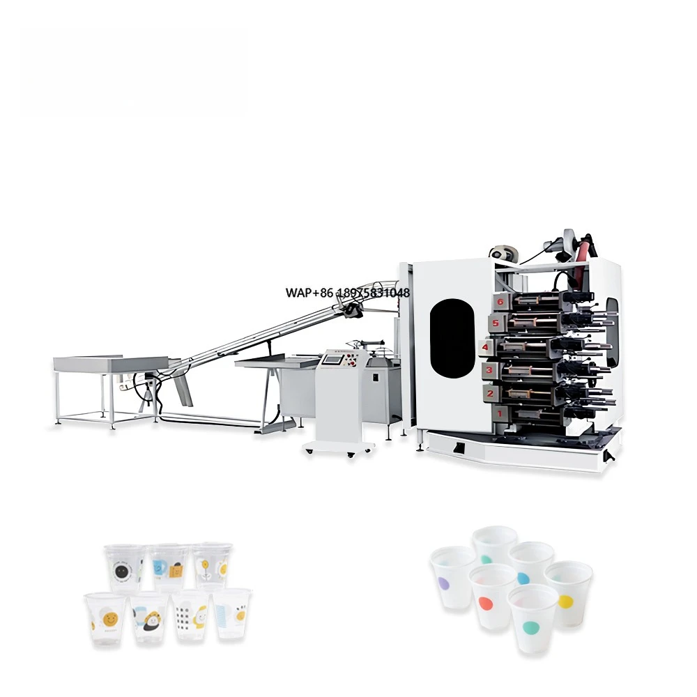 Multi Color logo Printing Machine for Plastic Cups Full Automatic 6 Colors Plastic Cup Printing Machine