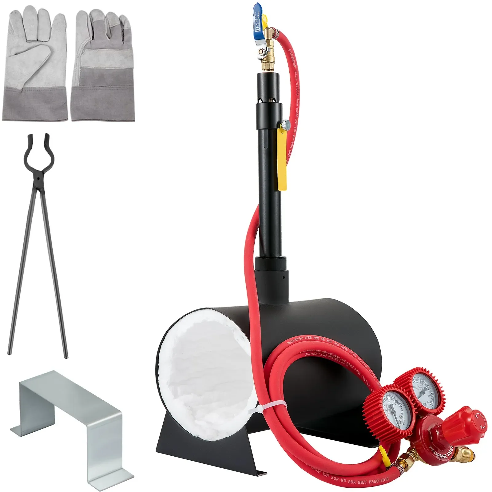 

Портативная пропановая кузнечная печь с одной горелкой, овальная металлическая печь-котелок для плавки, набор инструментов для ковки