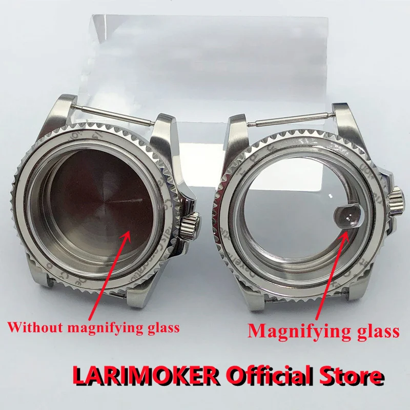 

LARIMOKER New 38/40mm Stainless Steel Sapphire Glass Silver NH35 Case fit NH35 NH39 PT5000 Seagull ST1612 ETA 2836 3804 Movement