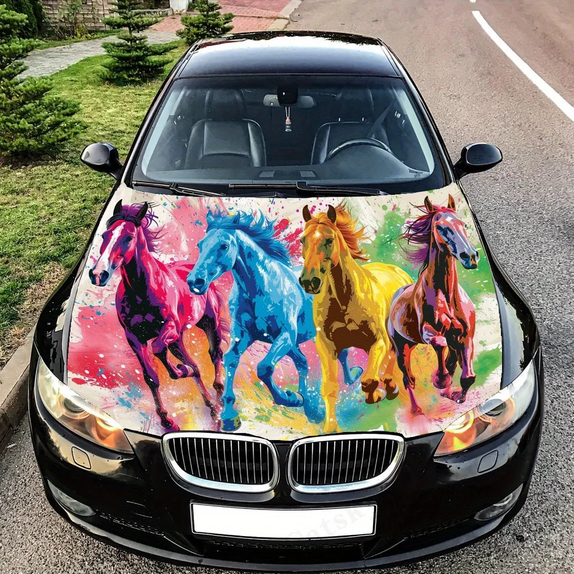 

Colorful Horses Car Hood Decal Sticker - Durable Vinyl Wrap, Splash-Resistant & Easy Removal, Fit For All Cars - Automotive Acce