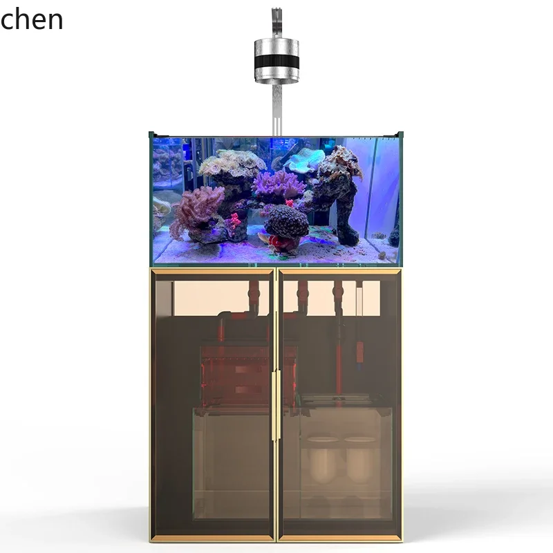 YFY  Fish Tank Ultra Living Room Home Bottom Filter Creative