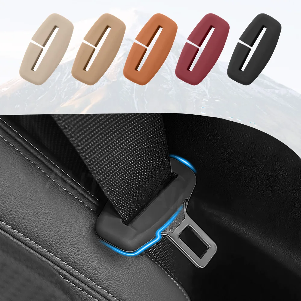 Protector Universal de hebilla para cinturón de seguridad de coche, funda anticolisión, protección de silicona suave, accesorios de Interior de coche, 1 Uds.